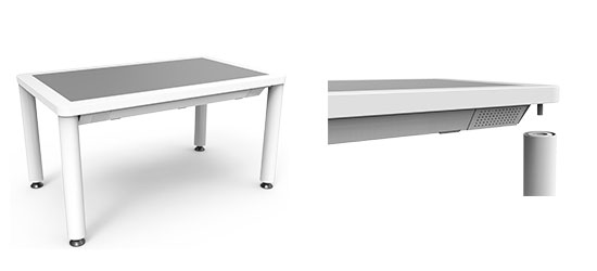 플랫터치테이블 제품 측면, 테이블 다리 구조